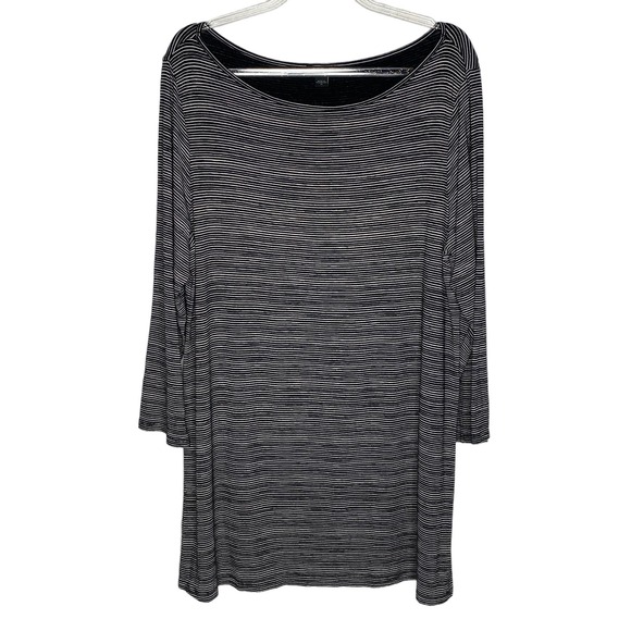 J. Jill Tops - J Jill Wearever Collection Womens Size Medium Tunic Top Black White 3/4 Sleeve